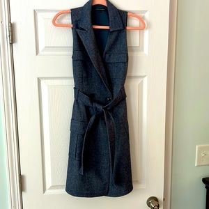 Marissa Webb blue tweed belted vest/dress. Size S.